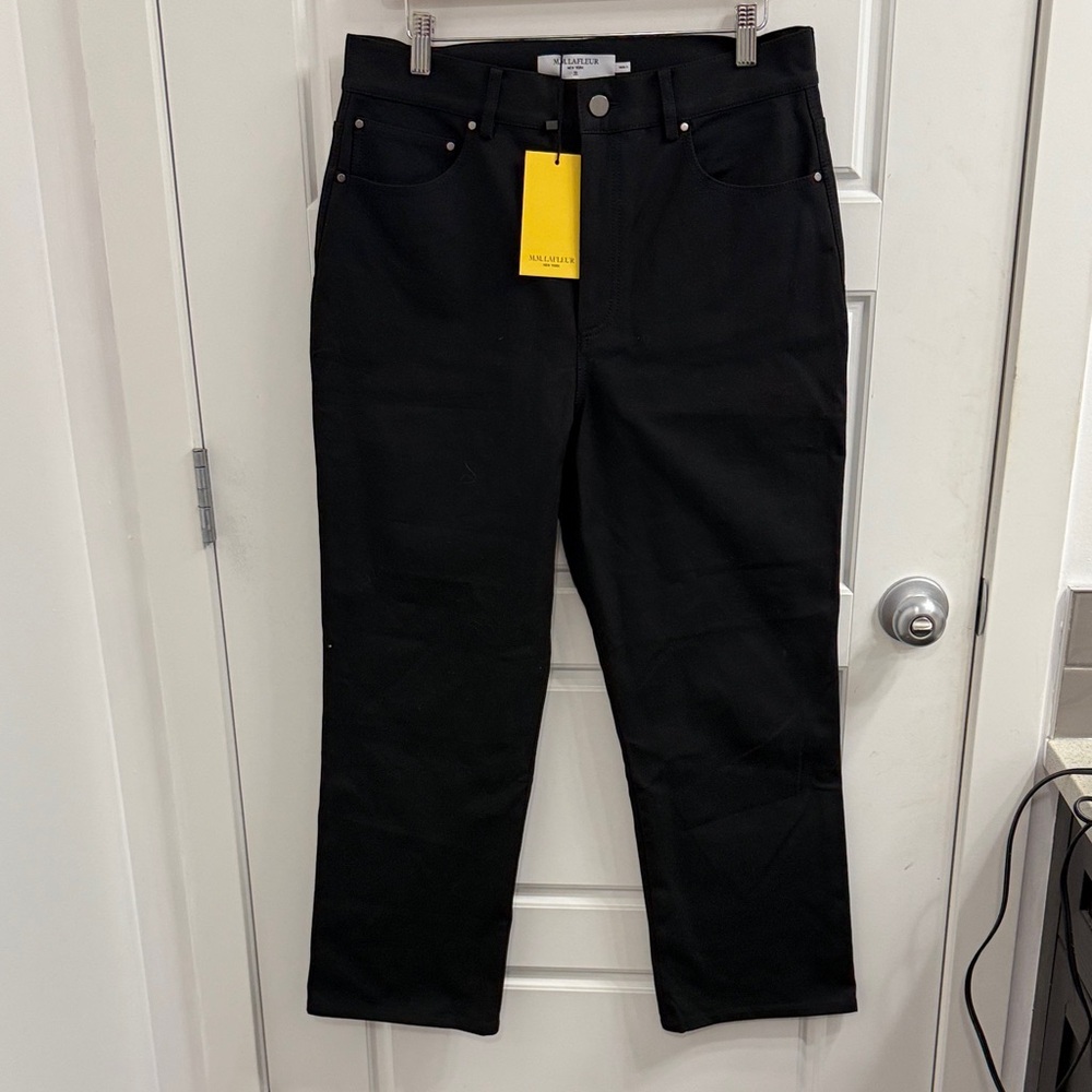 MM. LaFleur Women's Straight Leg Jeans in Black - Picture 2 of 4